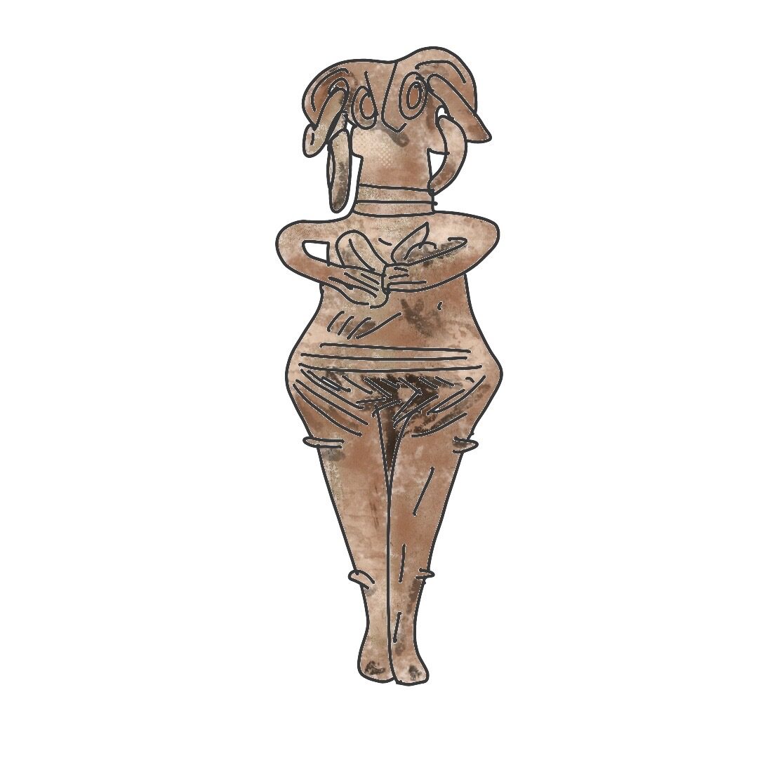 Terracotta Statuette of a Woman with Bird Face