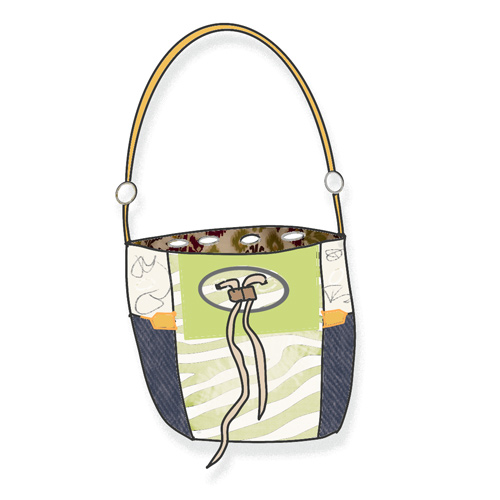 Bag Five – Mini Bucket Bag – Zebra Chenille