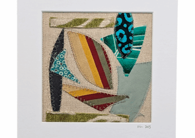 Day Sail Mixed Media Fiber Art Collage