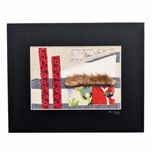 Golden Gate Mixed Media Fiber Art Collage