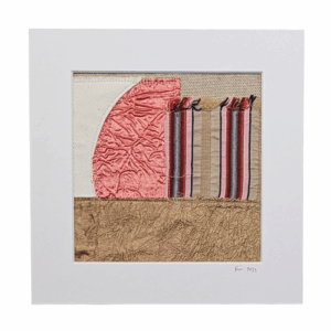 Wheat Eaters Mixed Media Fiber Art Collage