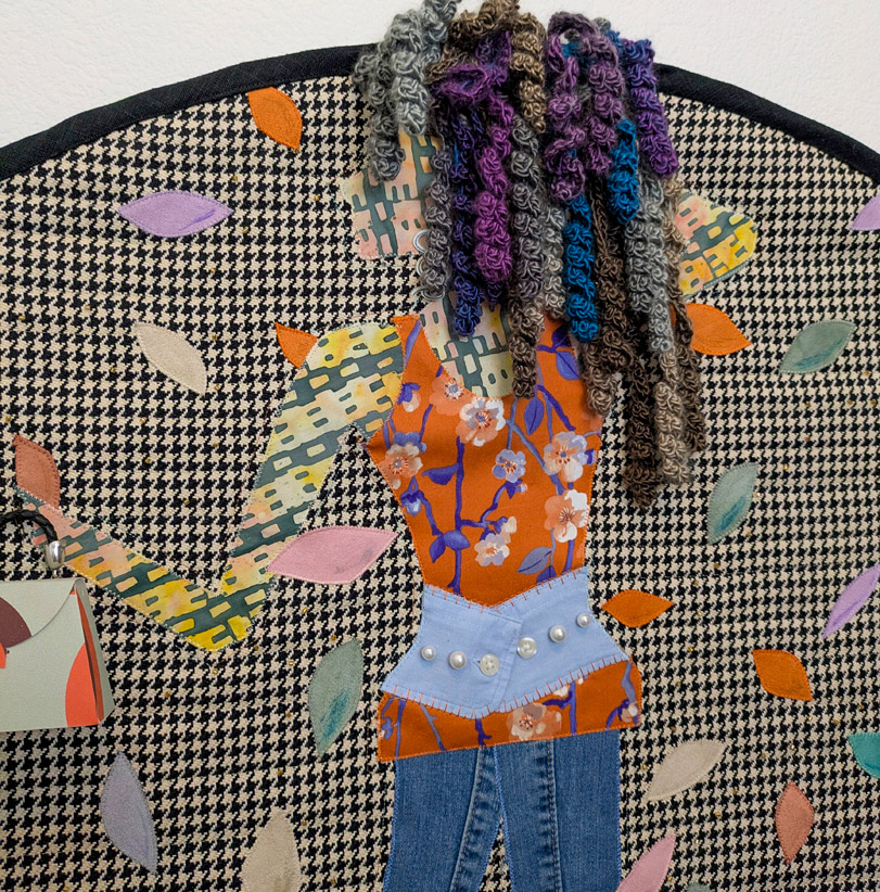 Woman, Untitled (2026) - mixed media art quilt